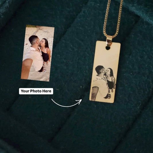 Personalized Photo Engraved Necklace (Eye/Half Face)
